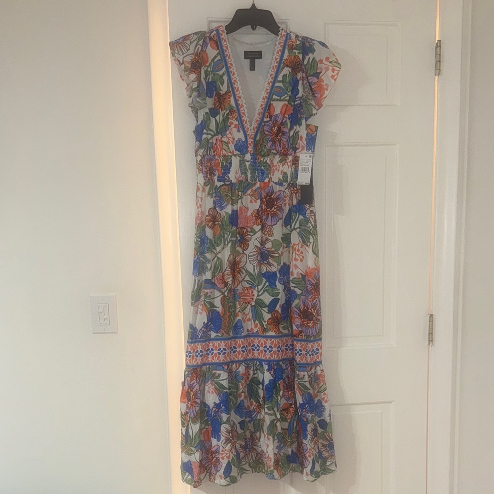 Adrianna Papell Multicolor Floral Maxi Dress
